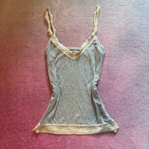 abercrombie gray y2k lace cami
